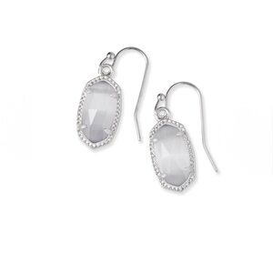 KENDRA SCOTT Lee Drop Earrings Silver
Tone Slate Gray Cat's Eye